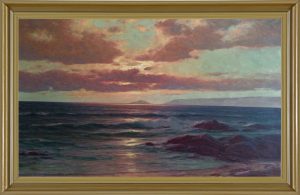 Carl Kenzler Sunset Marine Painting Wellen Meerlandschaft Coast Scene Fine Art painting european