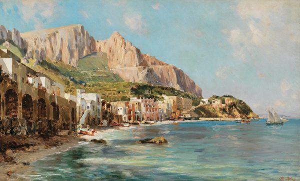 Bernardo Hay Capri Neapels, Italy Painting 19th Century Картина Неаполь Карпи