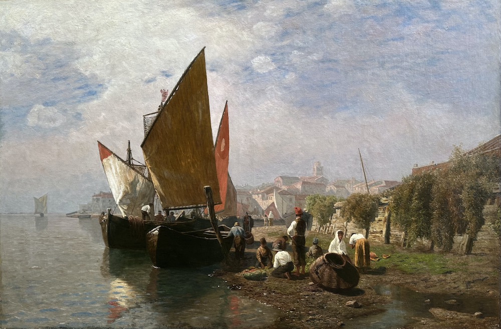 Европейская художественная живопись купить в Дюссельдорфе Художественная галерея Сцена Венеции с лодками