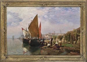 Fritz Kolloff European 19th Century Fine Art Painting Italy Venice