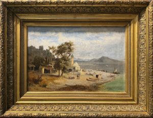 Paul Von Franken Caucasus View with Mosque 1866