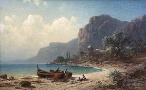 Adolf Dressler 19th Century European Fine Art Painting Italian Landscape